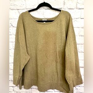 J Jill 100% Organic Cotton Jersey Top 3X